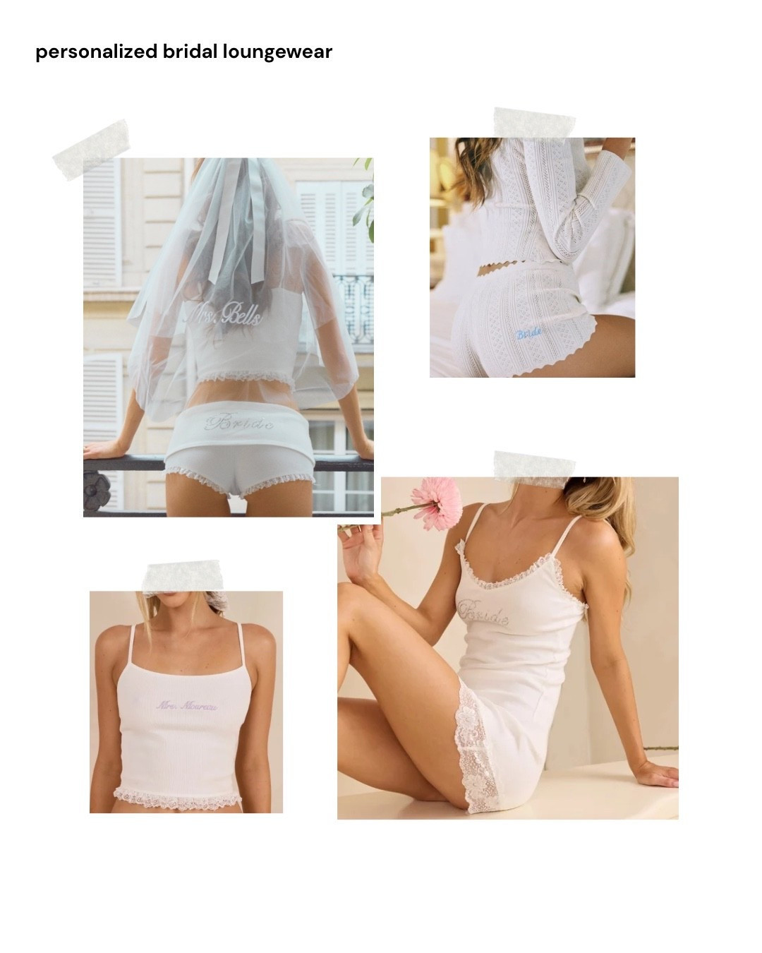 Customized honeymoon lingerie + loungewear for the bride.

#LTKTravel #LTKWedding #LTKootd