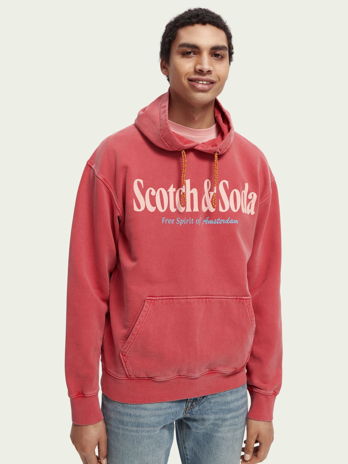 Printed relaxed-fit hoodie | Scotch & Soda Outlet  DE