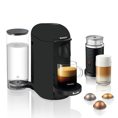 Nespresso VertuoPlus Matte Black Coffee Maker & Espresso Machine with Aeroccino by Breville | Williams-Sonoma