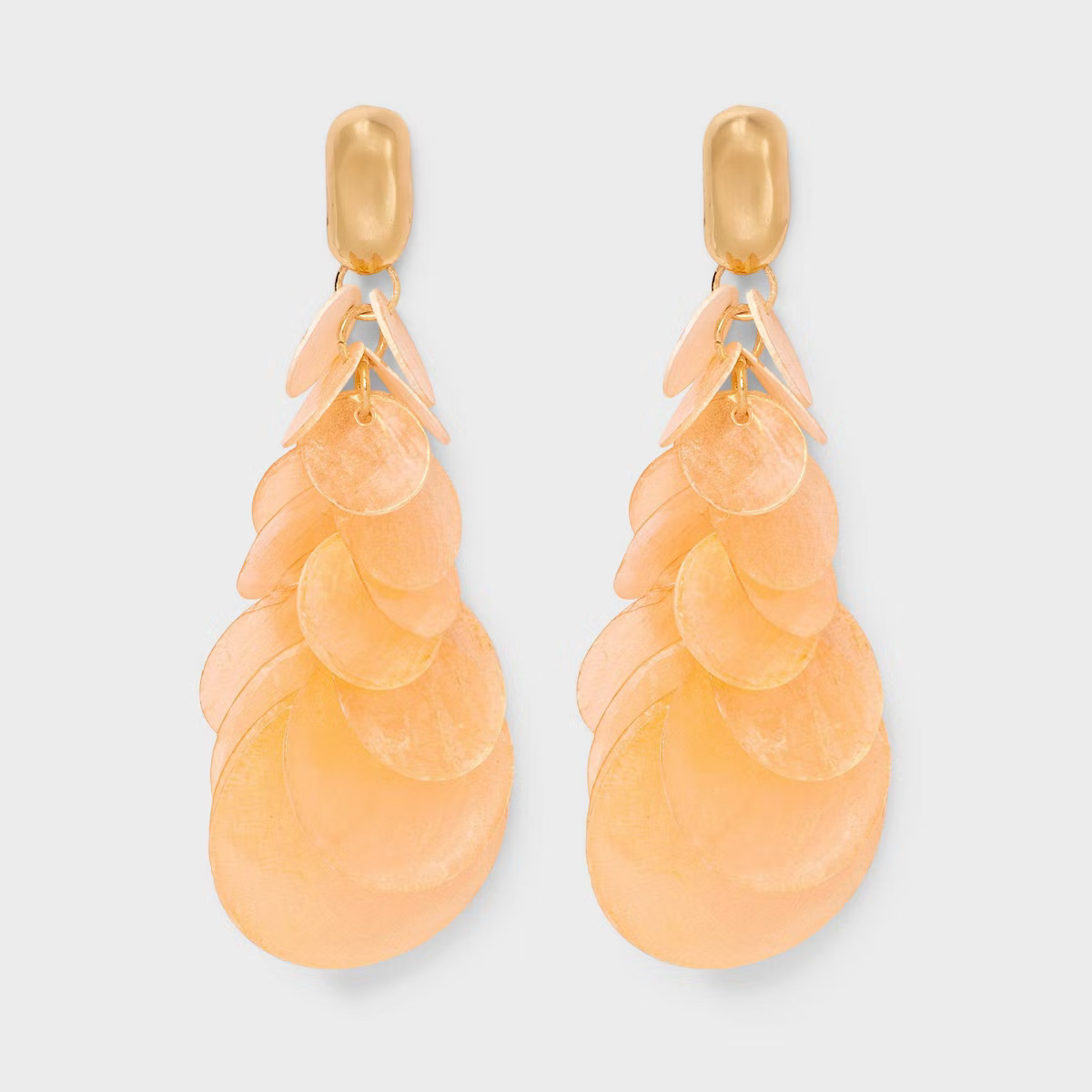 Pearl Inlay Dangle Earrings - A New Day™ Gold/Pink | Target