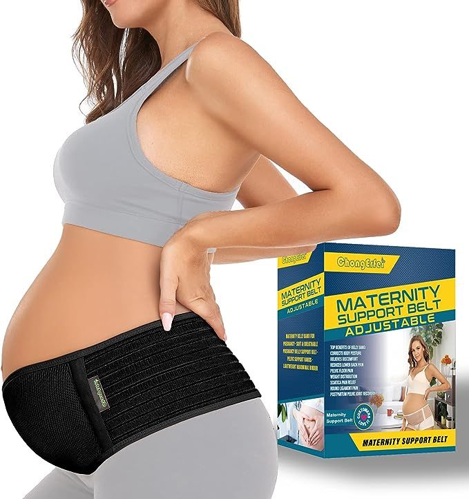 Maternity Belt Pregnancy Belly Band Back Support Abdominal Binder Back Brace - Relieve Back, Pelv... | Amazon (US)