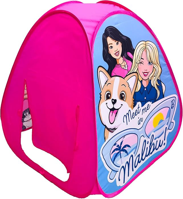 Barbie™ Malibu Pop Up Play Tent for Kids – Triangle Indoor Playhouse with Peek Through Window... | Amazon (US)