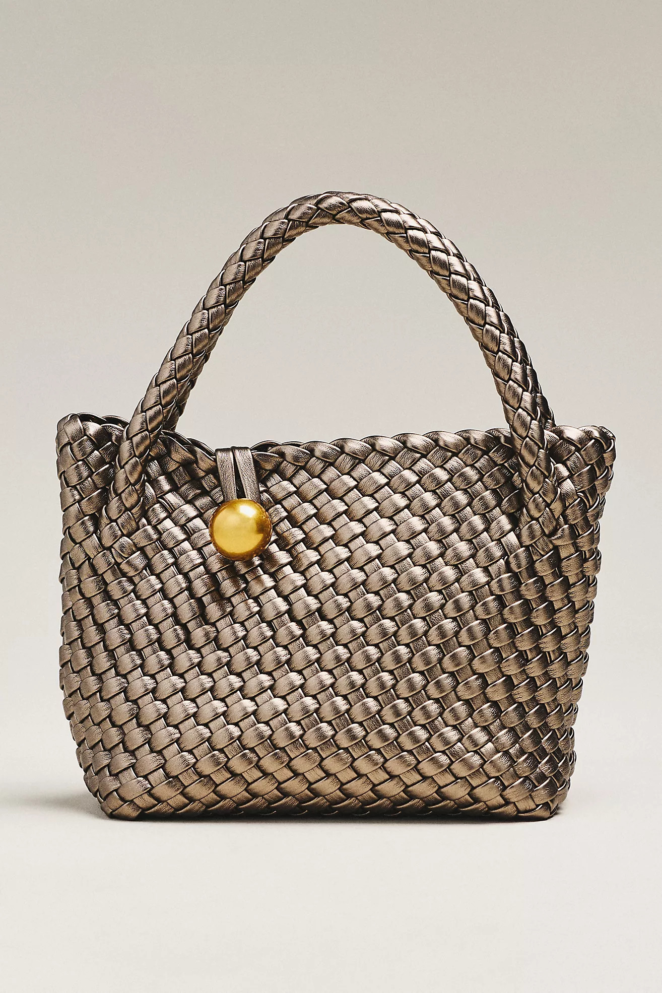 Faux Leather Woven Satchel | Anthropologie (US)