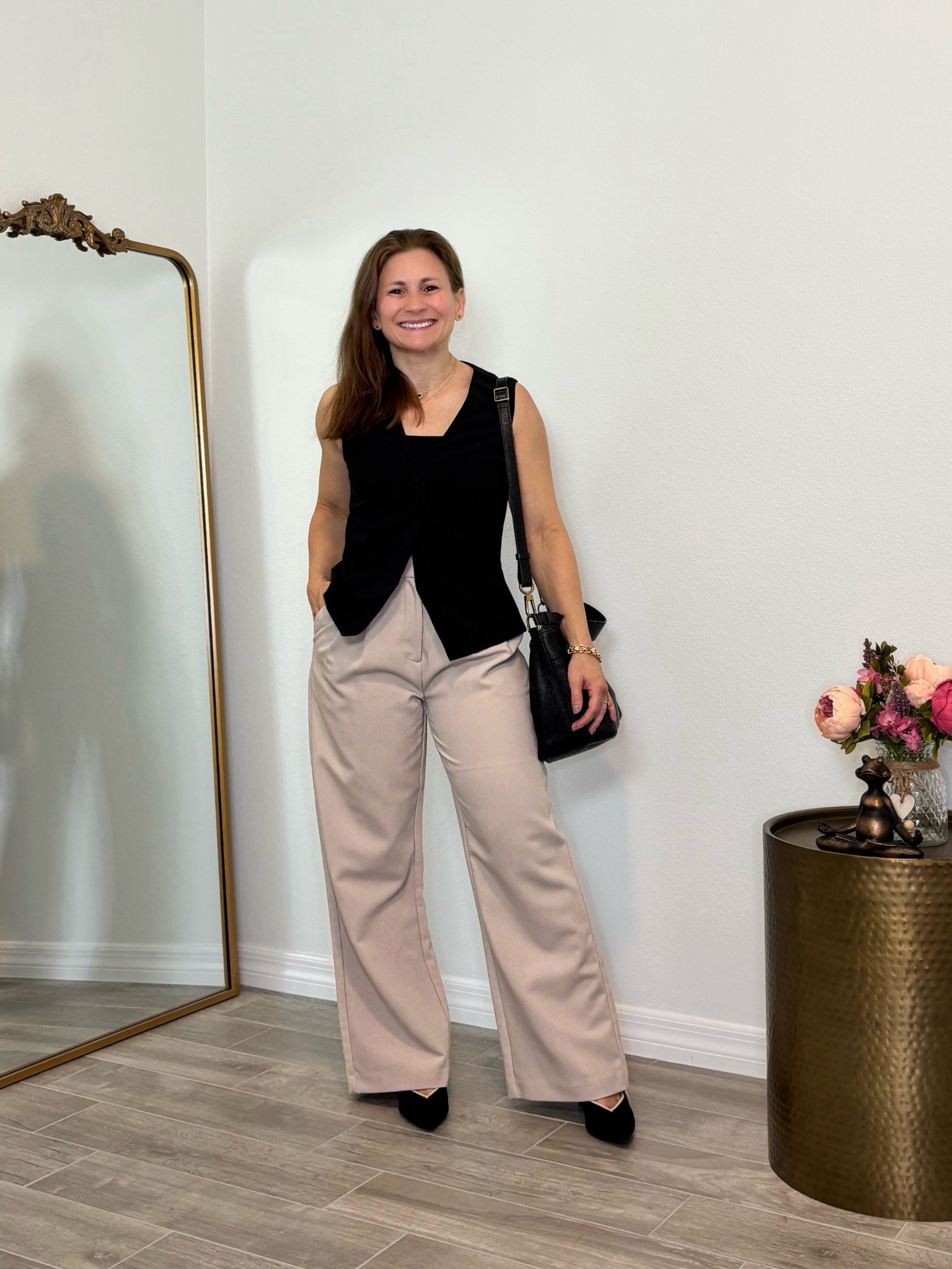 Business casual look for spring with a tailored suit vest and taupe pants 

#LTKPetite #LTKWorkwear #LTKootd