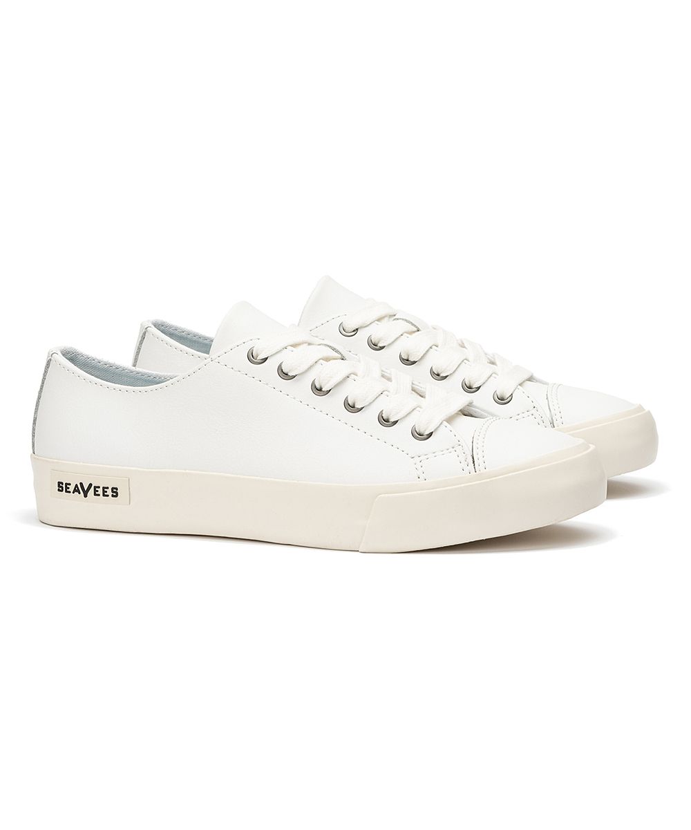 SeaVees Women's Sneakers White - White Crosby Leather Sneaker - Women | Zulily