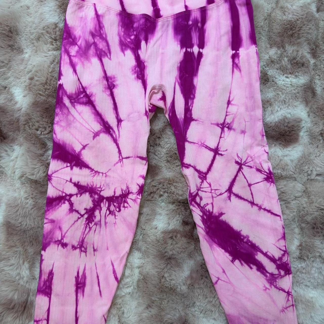 Victoria's Secret PINK Women's Leggings - Pink/Purple - 8 | Depop US