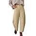 Tankaneo Womens Barrel Baggy Pants Casual Wide Leg Cropped Trousers | Amazon (US)