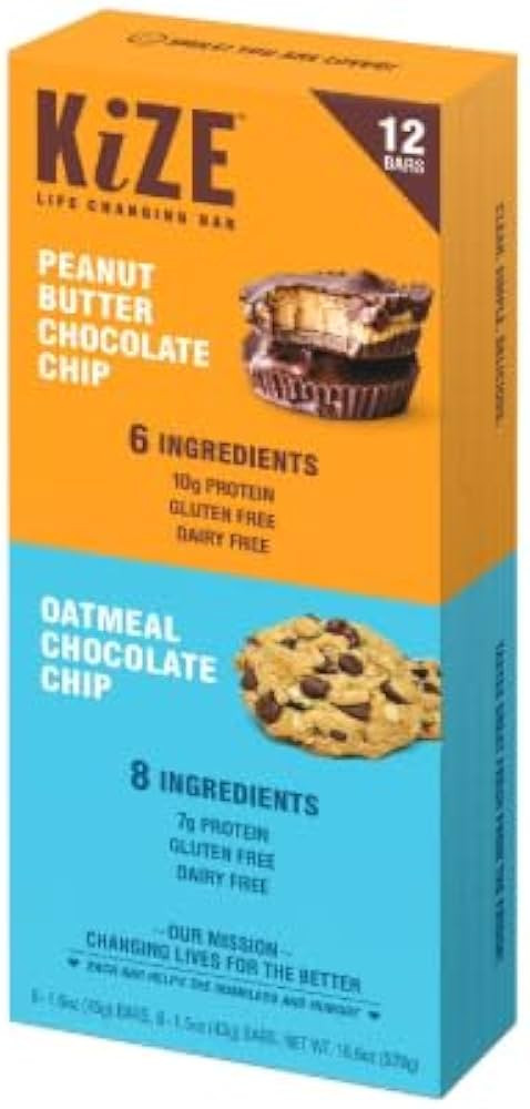 KiZEs Life Changing Bar Variety Pack, 12 pk 18.6oz | Amazon (US)