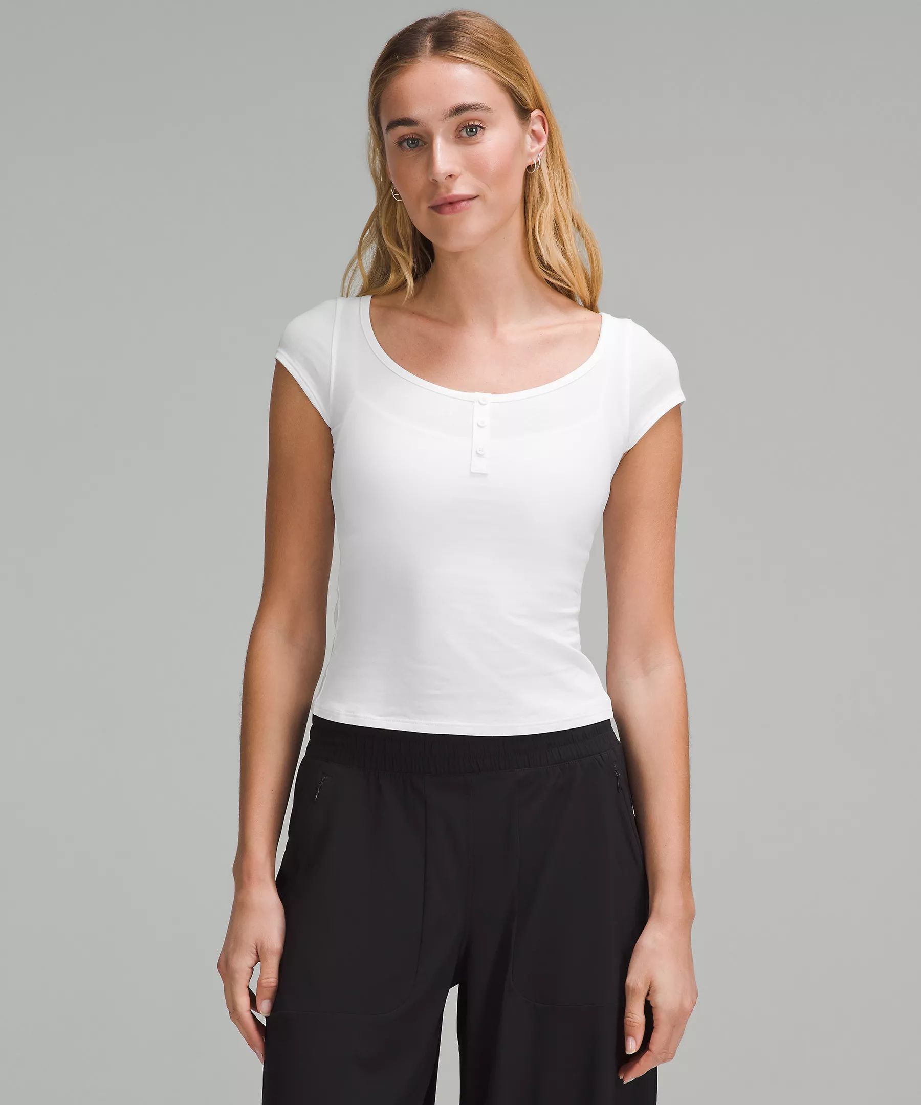 Cap-Sleeve Henley T-Shirt | Women's Short Sleeve Shirts & Tee's | lululemon | Lululemon (US)