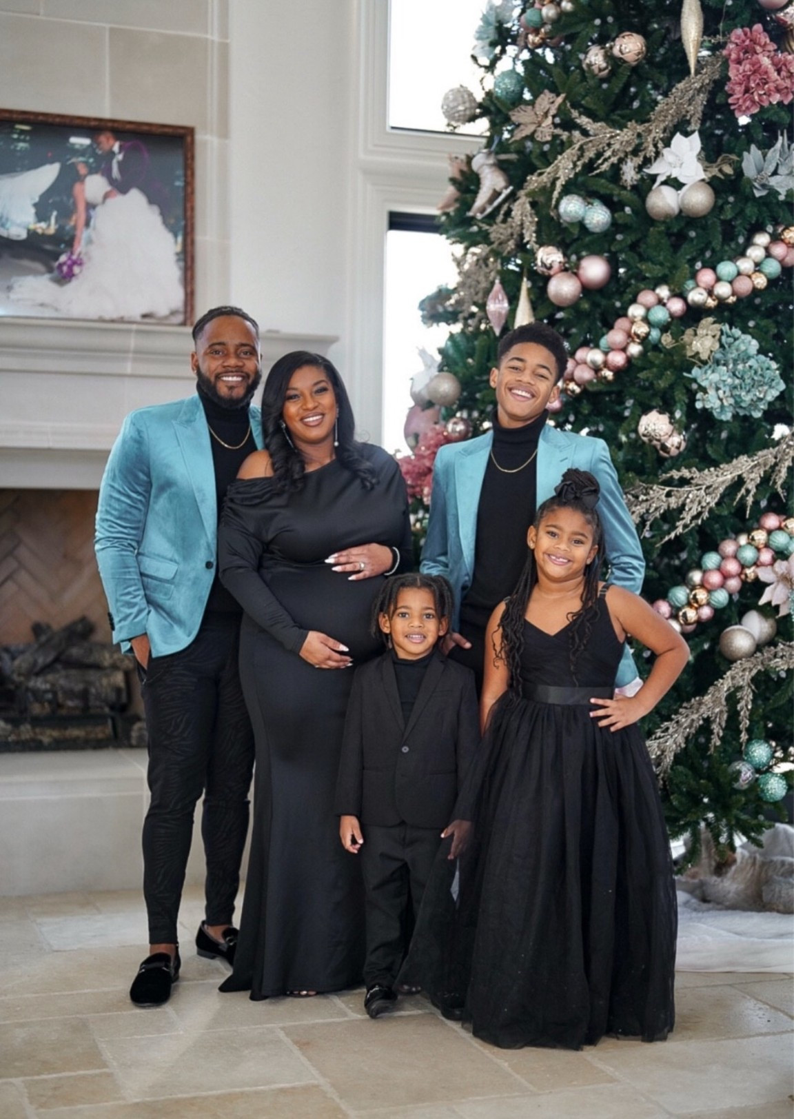 Family formal holiday photo outfit inspo.  Black with a pop of color always works. 

Linked my and kids exact looks + some major Black Friday deals on similar looks.

Wearing a size XL in this dress. It has amazing stretch. #LTKCyberWeek

#LTKSaleAlert