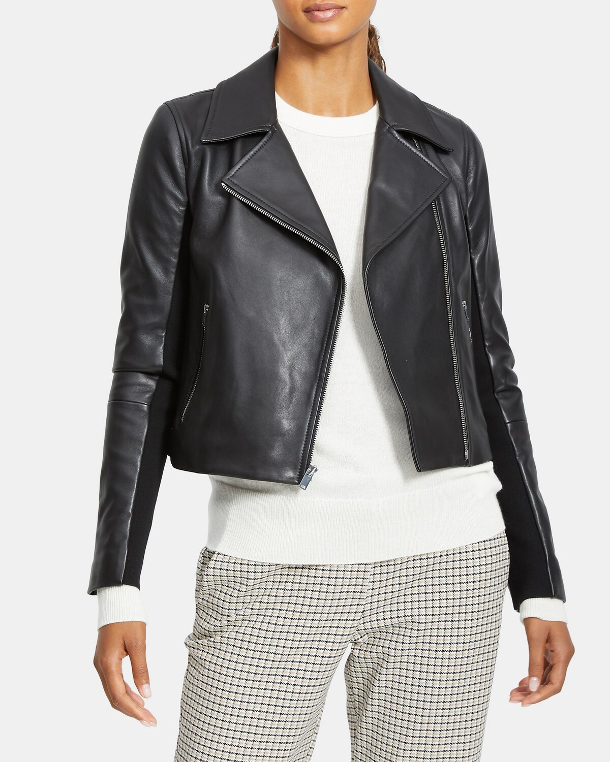 Moto Jacket in Leather | Theory Outlet