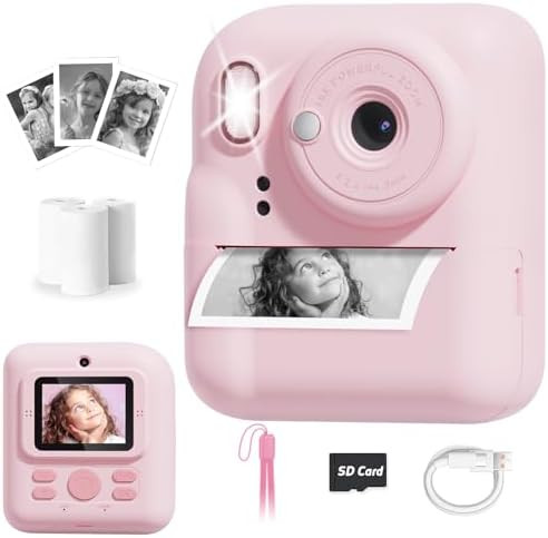 Pussan Kids Camera Instant Print, 1080P Instant Print Camera Toys for 3-12 Year Old Girls, Christ... | Amazon (CA)
