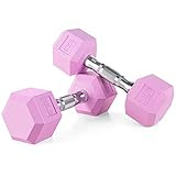 Portzon 8 Colors Options Compatible with Set of 2 Rubber Dumbbell,Anti-Slip, Anti-roll, Hex Shape | Amazon (US)