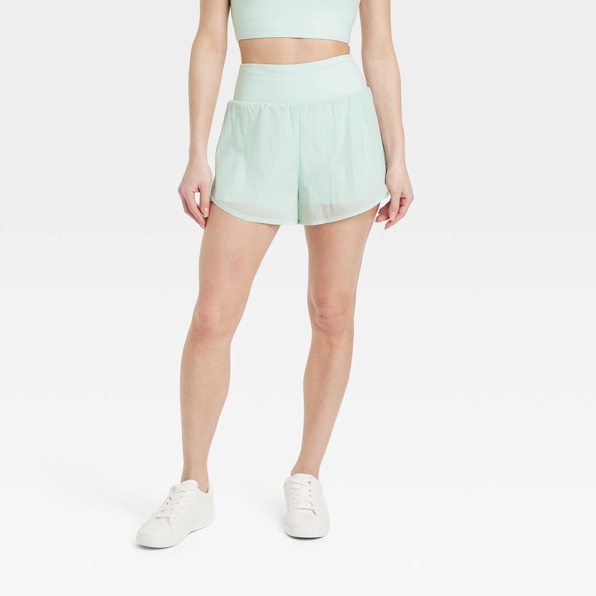 Women's Woven High-Rise 2-in-1 Run Shorts 3" - All In Motion™ | Target