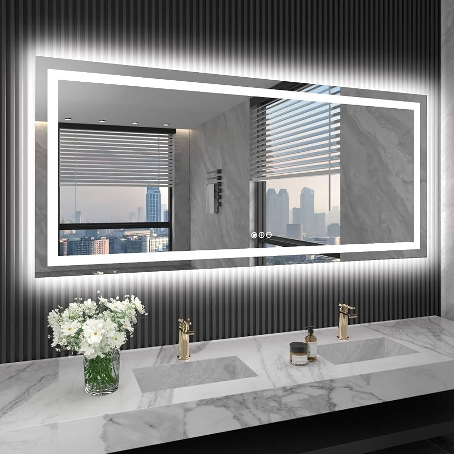 LOAAO 72"X32" LED Bathroom Mirror with Lights, UL Listed | Amazon (US)