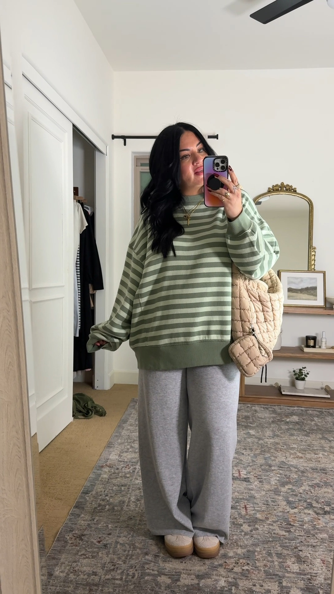 wearing a size large in the pants and xl in the sweater!

#LTKMidsize #LTKgrwm #LTKootd