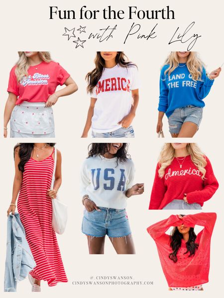 ONLY until 4pm TODAY CST

all tops are 30% off👏🏼👏🏼
Code SHOP30

Pink Lily has some of the best Memorial Day, 4th of July, America tops I’ve seen

Grab them while they are 30% off 

#LTKSaleAlert #LTKSwim #LTKOver40