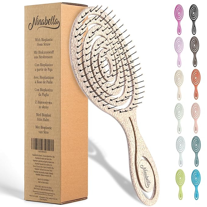 Ninabella Detangle Hair Brush for Women & Men - Does not Pull - Straightening Brushes for Straigh... | Amazon (US)