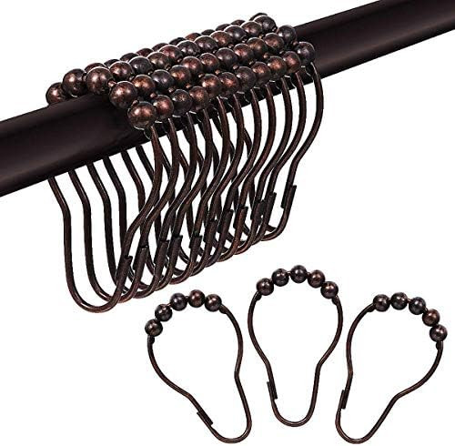 Premium Rust Proof Shower Curtains Hooks Rings, Stainless Steel Shower Curtain Rod Hooks,Vintage ... | Amazon (US)