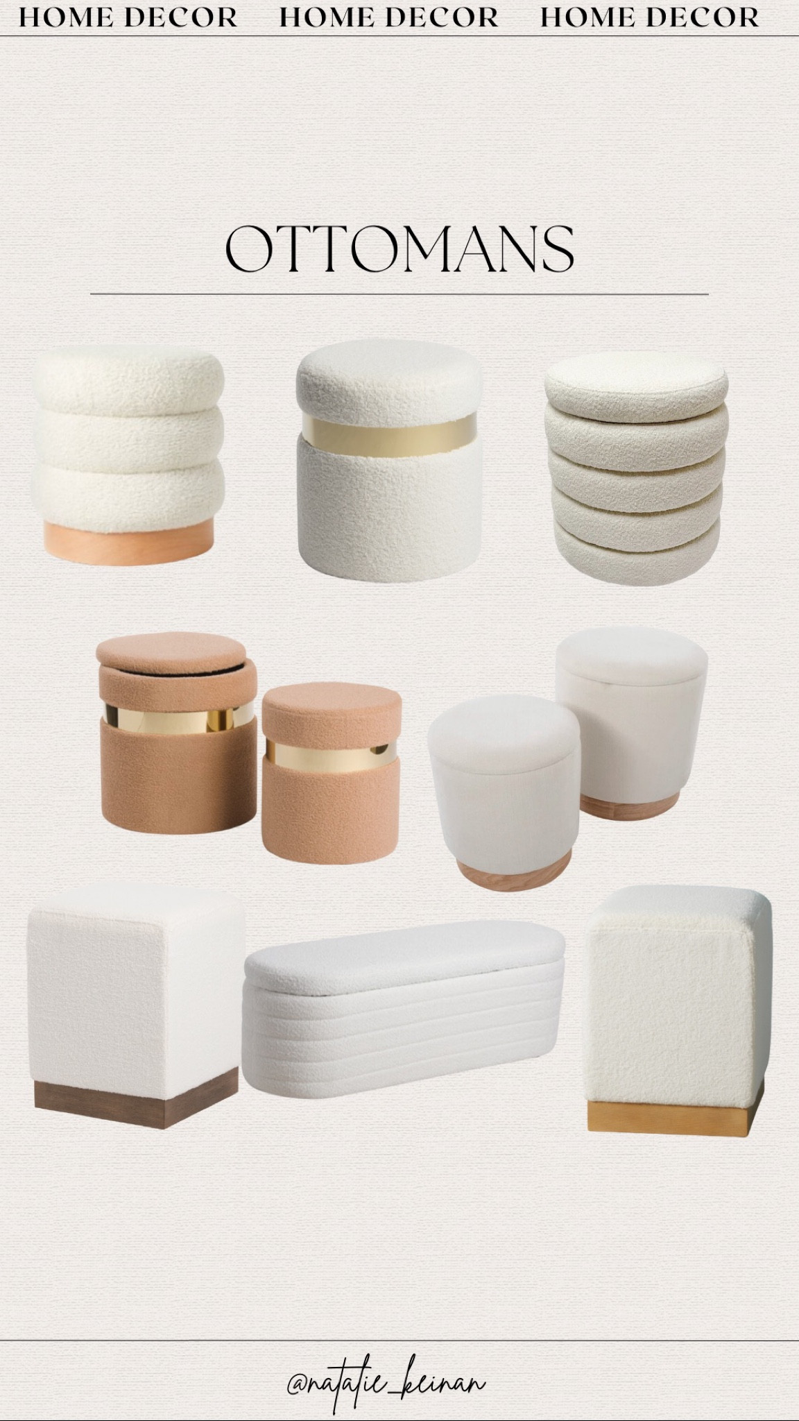 Ottomans at several price points! Home decor 

#LTKSeasonal #LTKstyletip #LTKhome