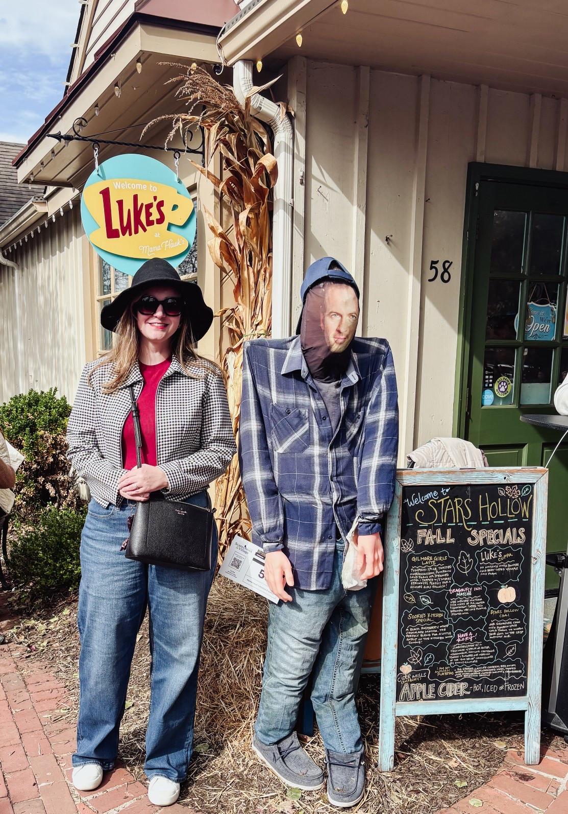 Wide leg jeans- fits TTS
Fitted tee shirt 
Witch hat 

#LTKSeasonal #LTKFindsUnder100 #LTKStyleTip