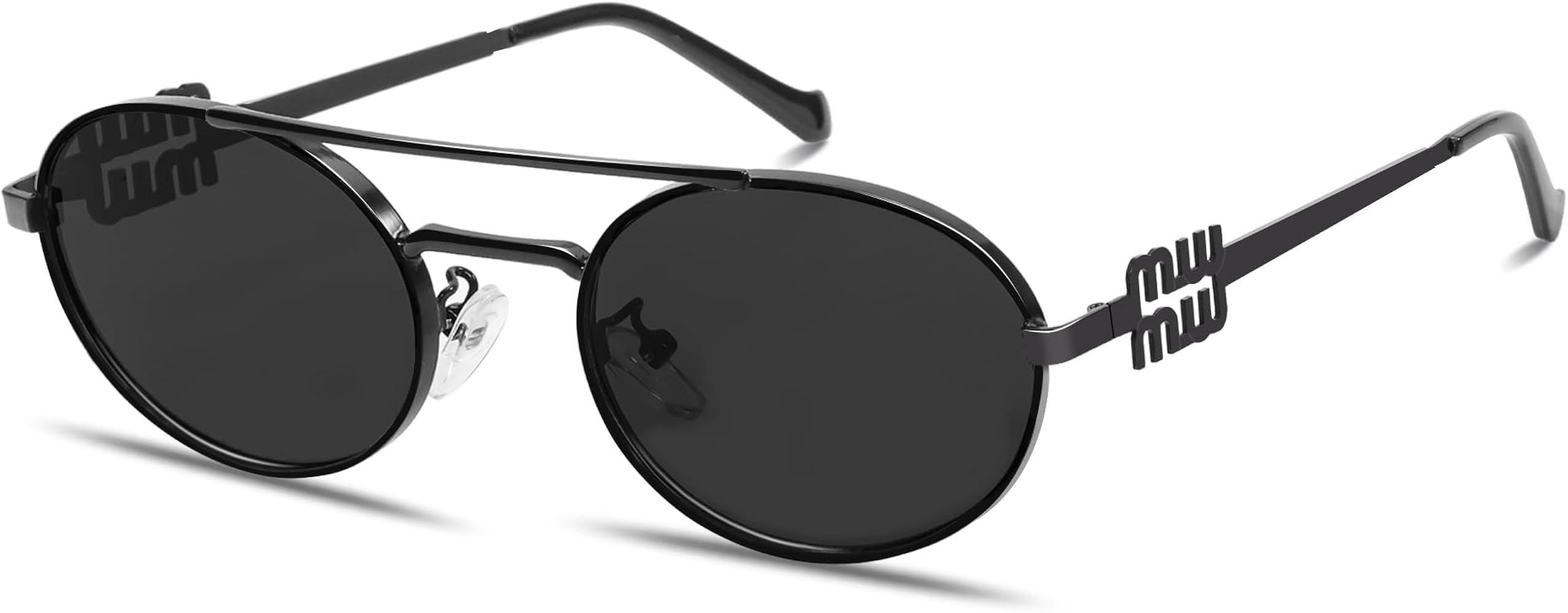 Retro Oval 90s Metal Sunglasses for Women, 2025 Trendy Chic Narrow Gold Sun Glasses Fashion Sunni... | Amazon (US)