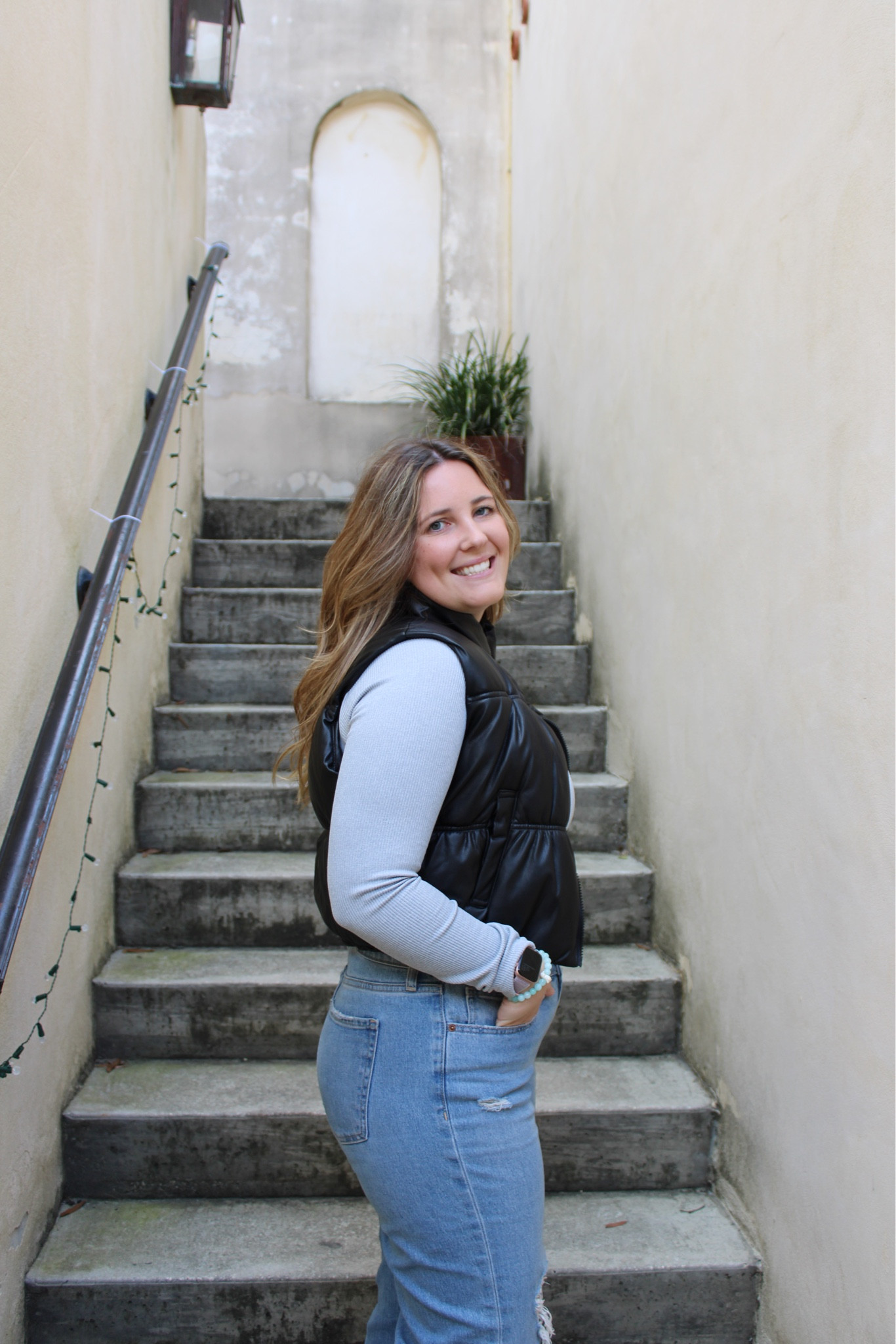 The perfect comfy casual look. Boyfriend jeans, cropped ribbed long sleeve, and black puffer vest. 

#LTKStyleTip #LTKMidsize #LTKSeasonal