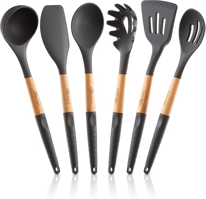 Silicone Cooking Utensils Set 6 Piece – Heat Resistant up to 480°F, BPA Free & Non-Scratch Kit... | Amazon (US)