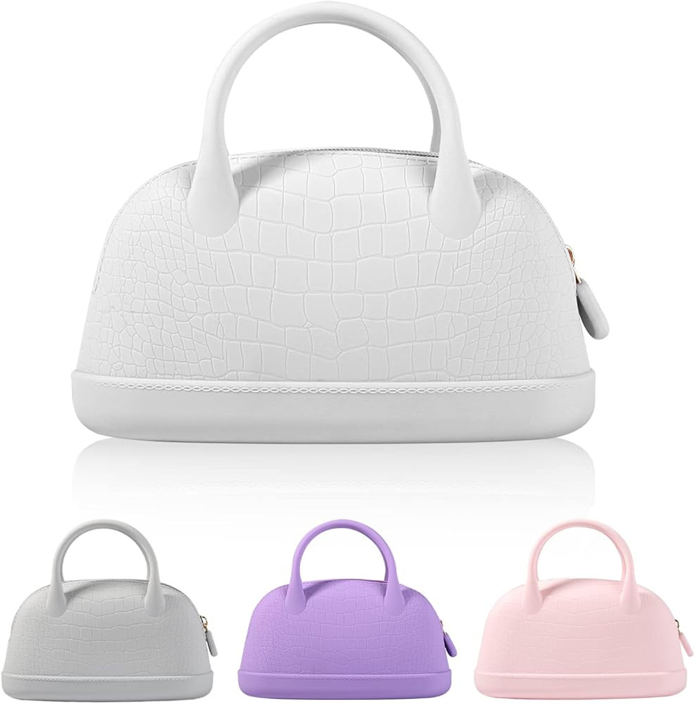 Jionkon Silicone Makeup Pouch Case for Women : Cosmetic Bags for Travel Fashionable Shell Handbag... | Amazon (US)