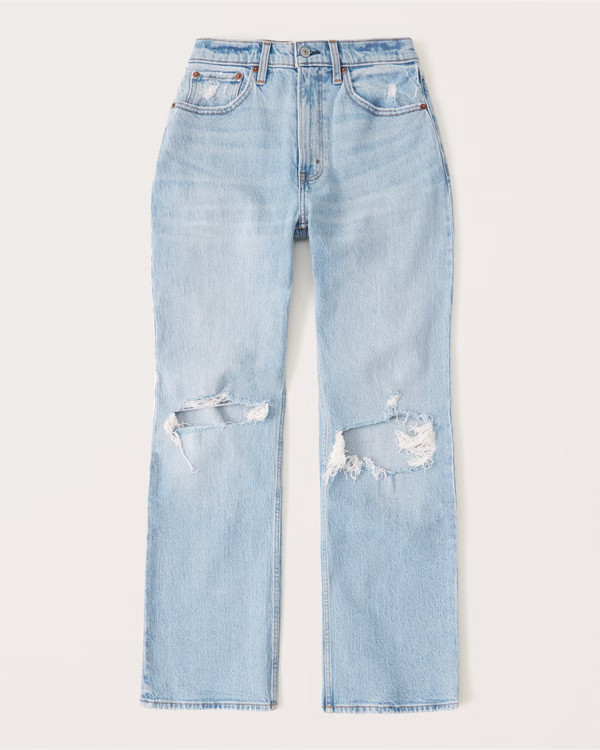 Curve Love 90s Ultra High Rise Relaxed Jeans | Abercrombie & Fitch (US)