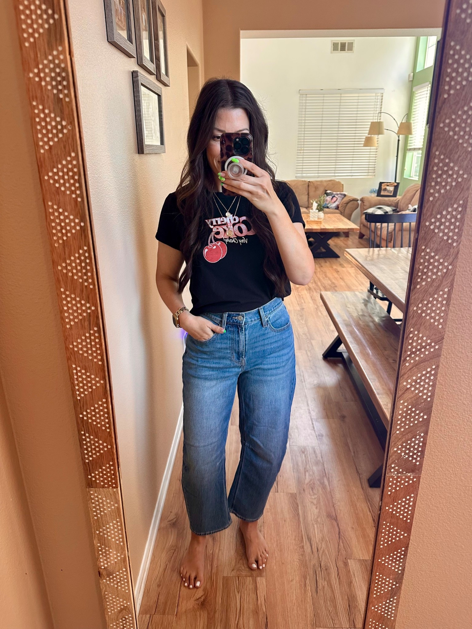 Half off these Old Navy barrel leg jeans! There so good, love the high rise and have good stretch 👏🏻 👏🏻 👏🏻. Wearing a size 4. 

#LTKSaleAlert #LTKootd #LTKmomlife