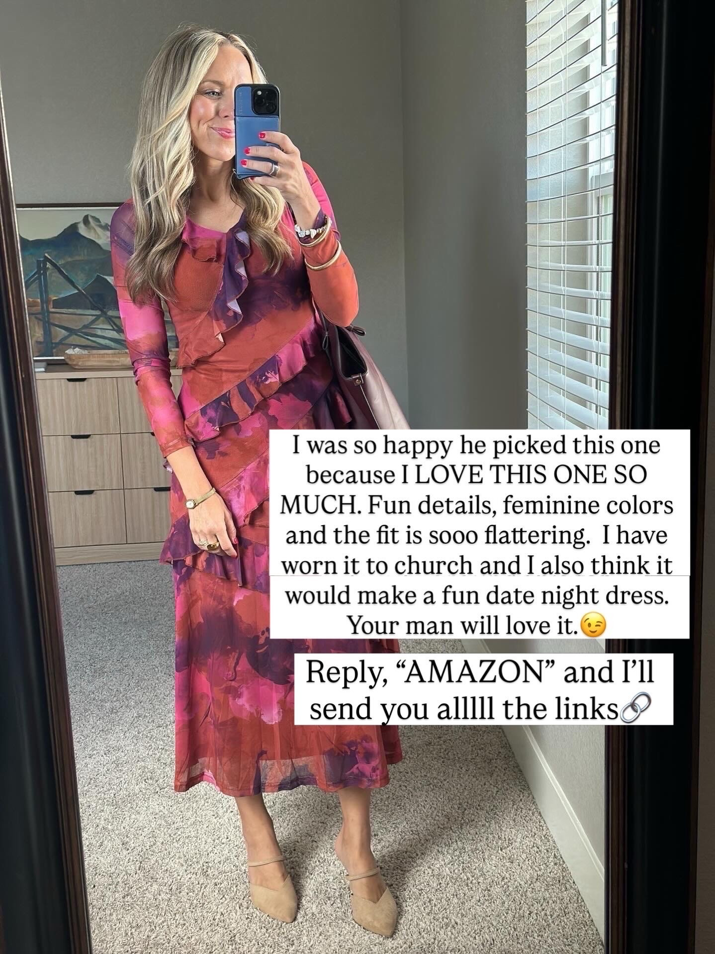 The prettiest dress with Amazon pricing! 

I am a size small top and 2 or 26 bottoms.

#LTKootd #LTKmomlife #LTKgrwm