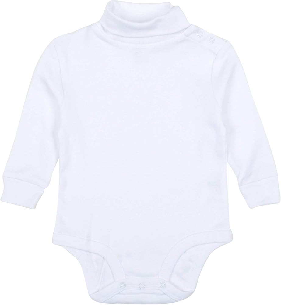 Leveret Long Sleeve Baby Boys Girls Bodysuit Turtleneck 100% Cotton (Size 6 Months-2 Toddler) | Amazon (US)