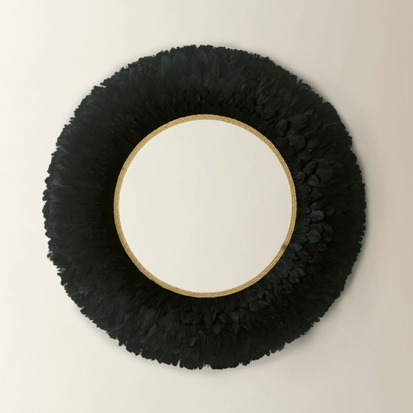 Nikki Chu - Midnight Feather Mirror | Z Gallerie