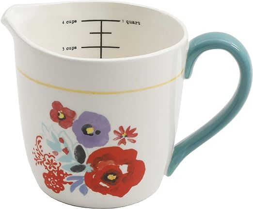 The Pioneer Woman Flea Market Ceramic Decorated Measuring Cup, 4-cup | Amazon (US)