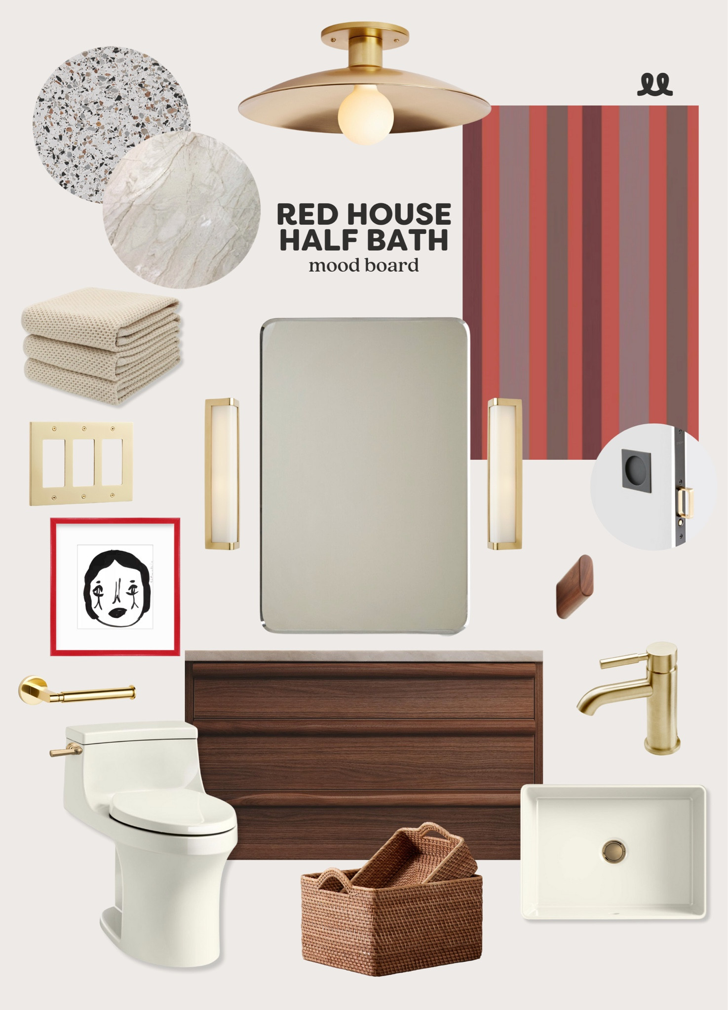 Get the look of the smallest room we’ve ever designed – the red house half bath!

#LTKHome
