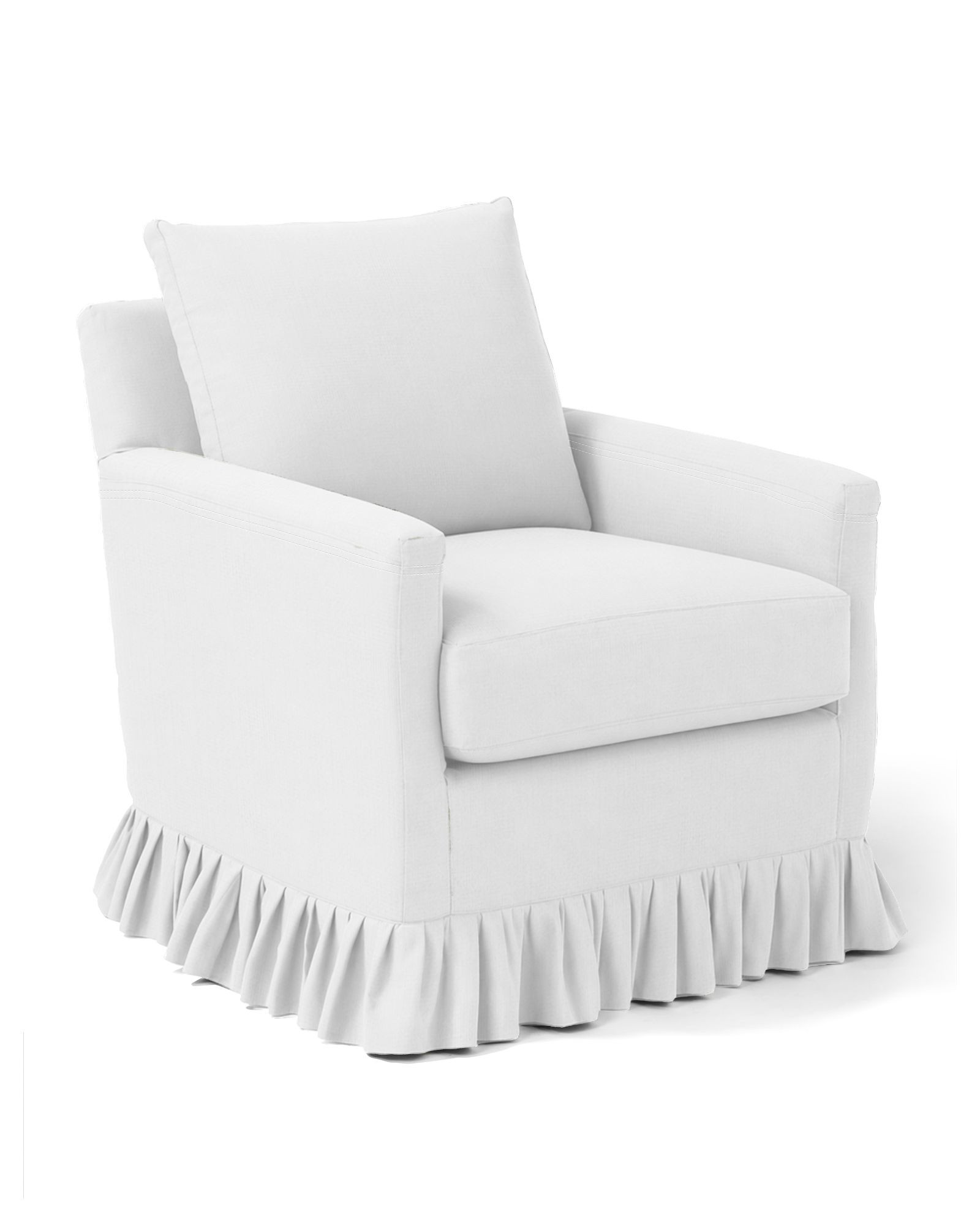 Spruce Street Track Arm Slipcovered Chair with Relaxed Pleat | Serena and Lily