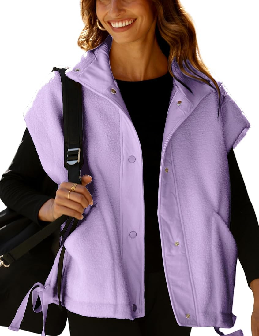 AMEBELLE Women's Oversized Fleece Vest Trendy Sleeveless Sherpa Jacket Winter Warm Fuzzy Outerwea... | Amazon (US)