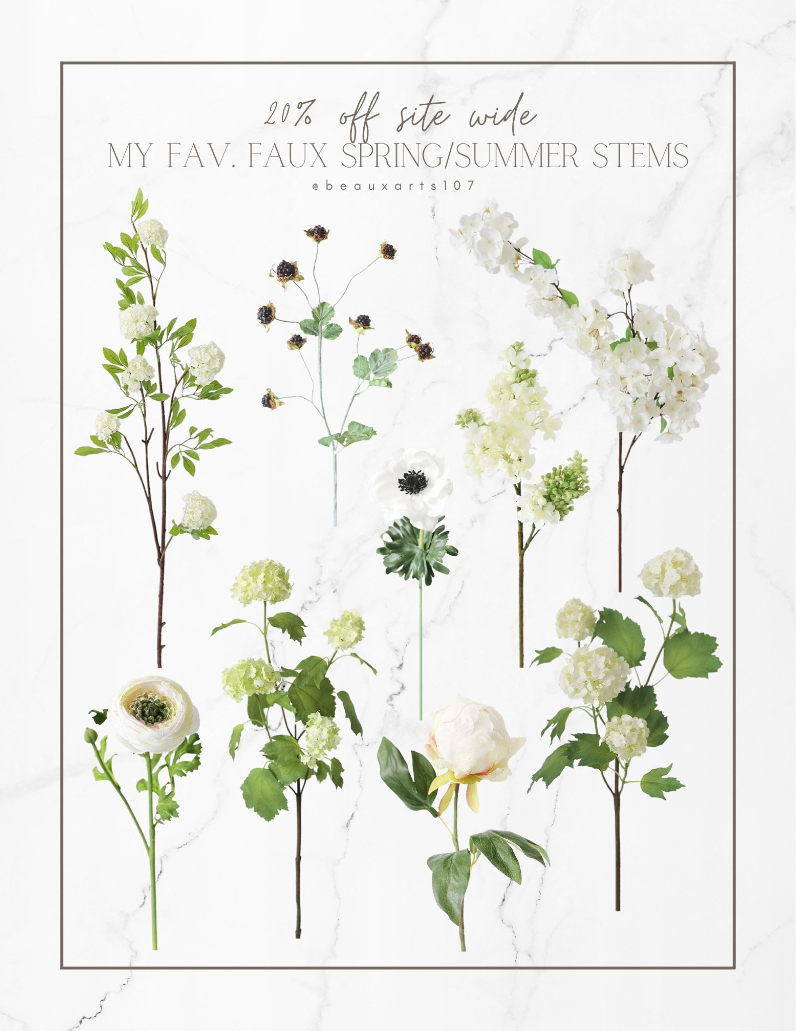 Get 20% off my favorite spring and summer faux stems with code: BLOSSOM

FAUX FLOWERS #LTKunder50

#LTKsalealert #LTKFind #LTKhome