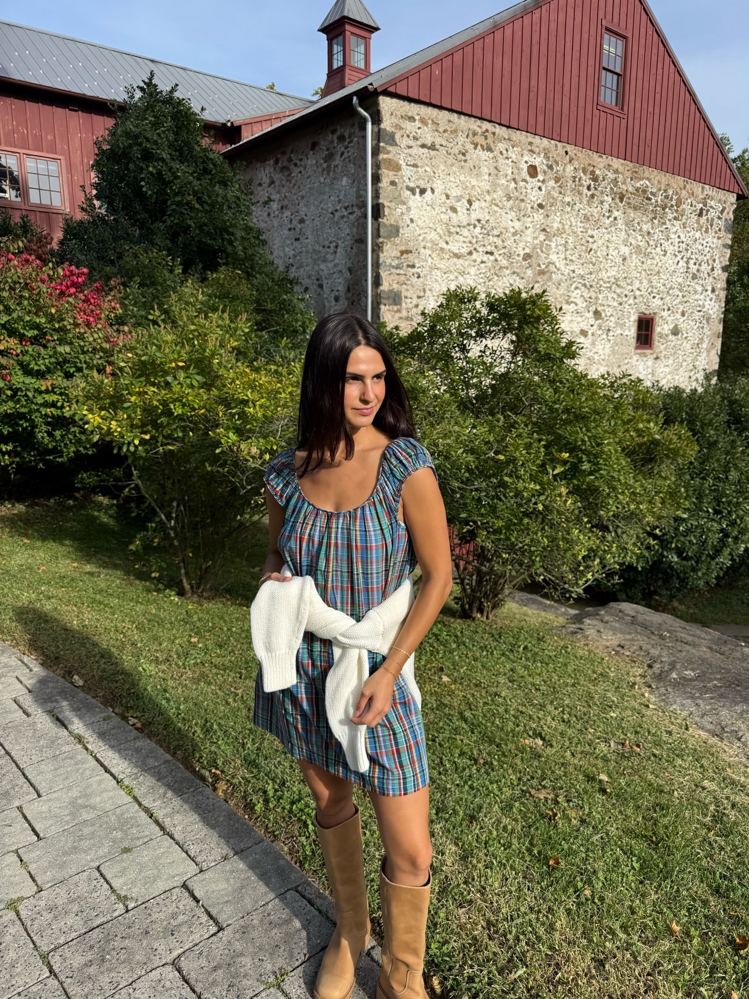 Wearing one of my fav summer dresses into fall!