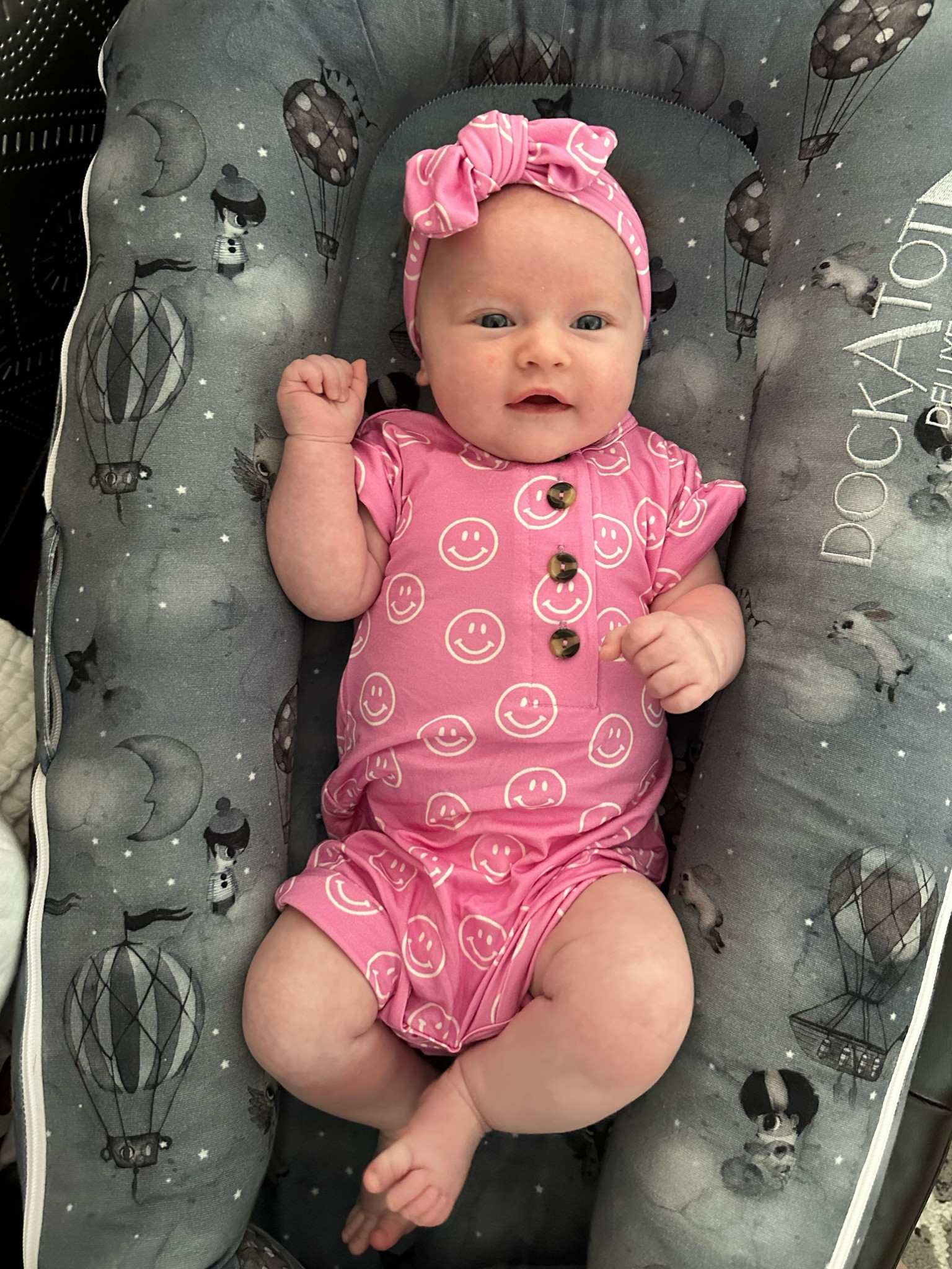 Cutest little pink smiley romper & headband 👼🏼

#LTKfindsunder50 #LTKfamily #LTKbaby