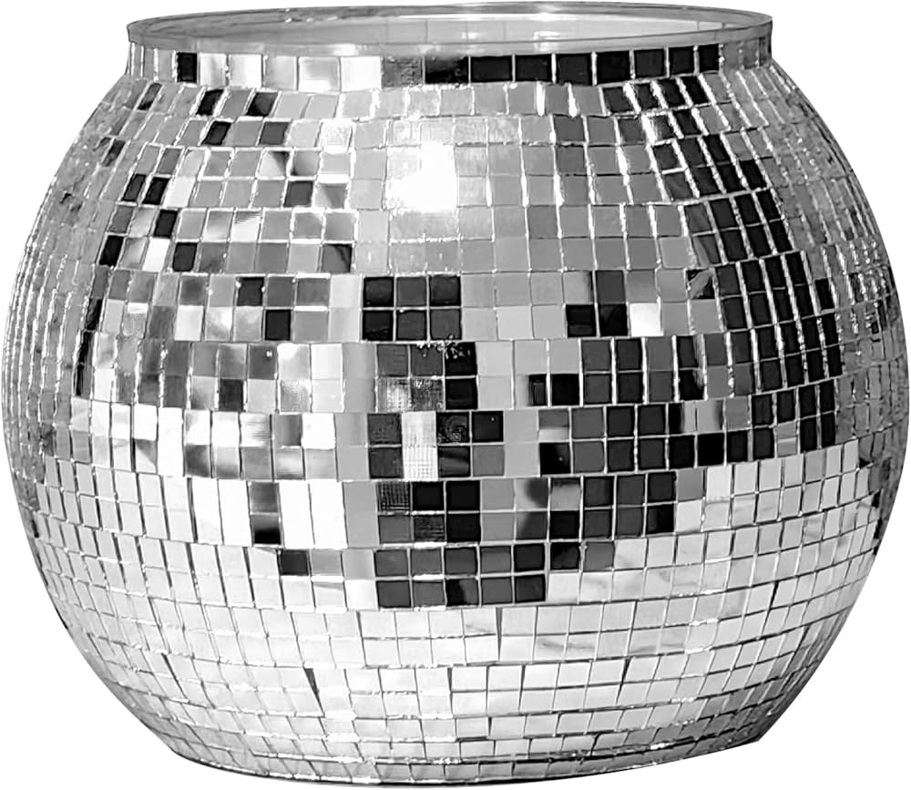 Wittolins Disco Ice Bucket for Cocktail Bar,Mirror Silver Disco Ball Decor,Retro Party Accessorie... | Amazon (US)