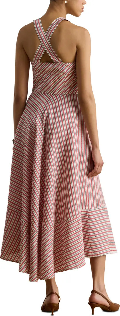Striped Linen Sleeveless Dress | Nordstrom