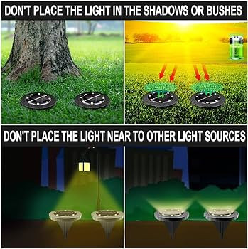 Solar Powered Ground lights 12 Pack,Waterproof LED Solar Lights Outdoor Solar Disk Lights Decorat... | Amazon (US)