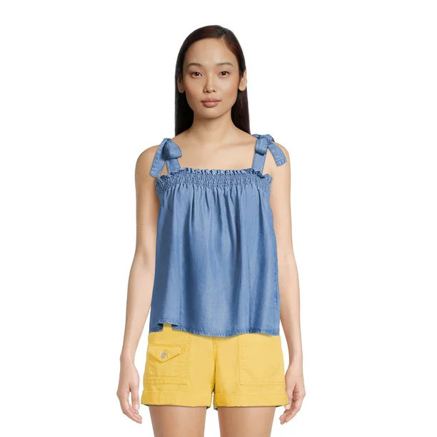 Time and Tru Women's Tie Shoulder Camisole Top, Sizes XS-XXXL (Women's and Women's Plus) | Walmart (US)