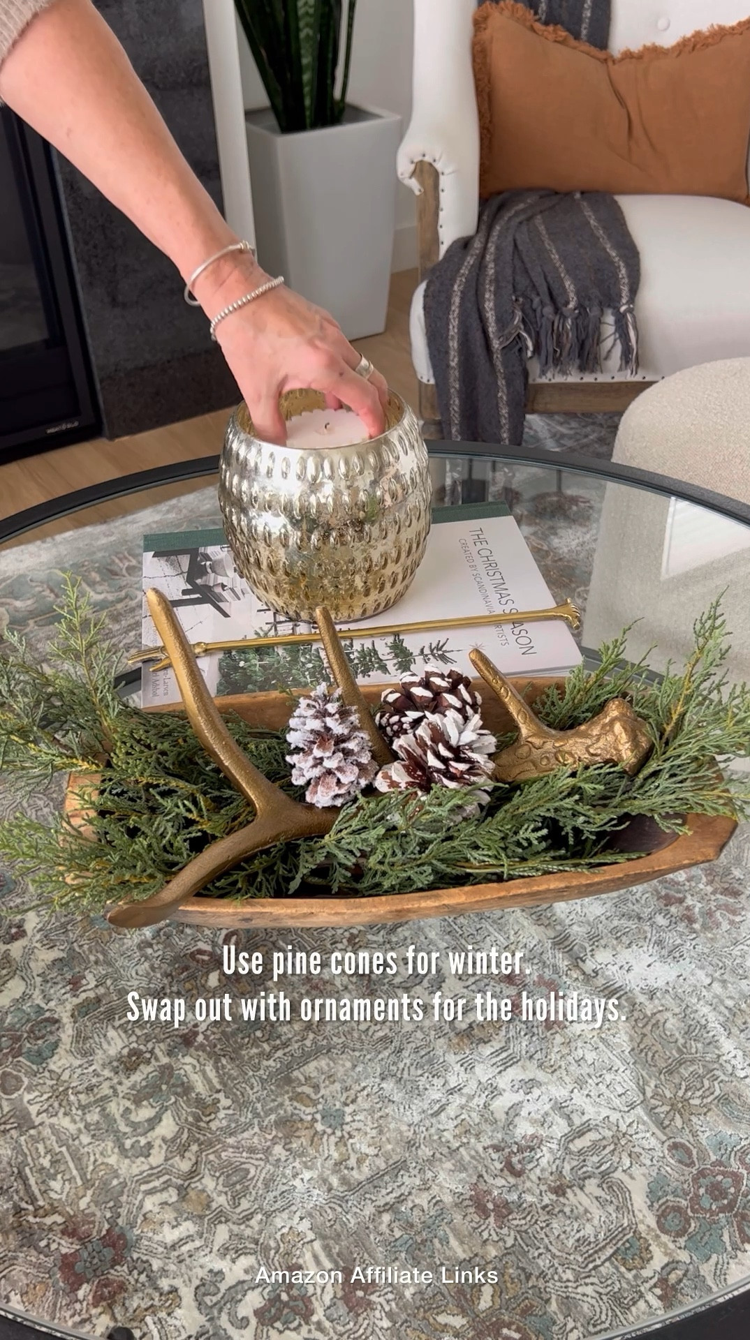This antler is so easy to style for the holidays or winter. Add holiday greenery and the antler to a unique bowl. Top with pinecones for early winter and swap out with ornaments for the holidays. 

#ltkholiday

#LTKFindsUnder50 #LTKSeasonal #LTKHome