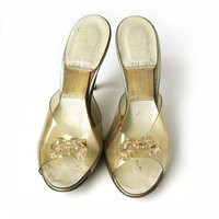 1950S Lucite Heel Spring-O-Lators With Bow Detail, Rhinestone Heels, Dance Shoes. Rockabilly Style P | Etsy (US)