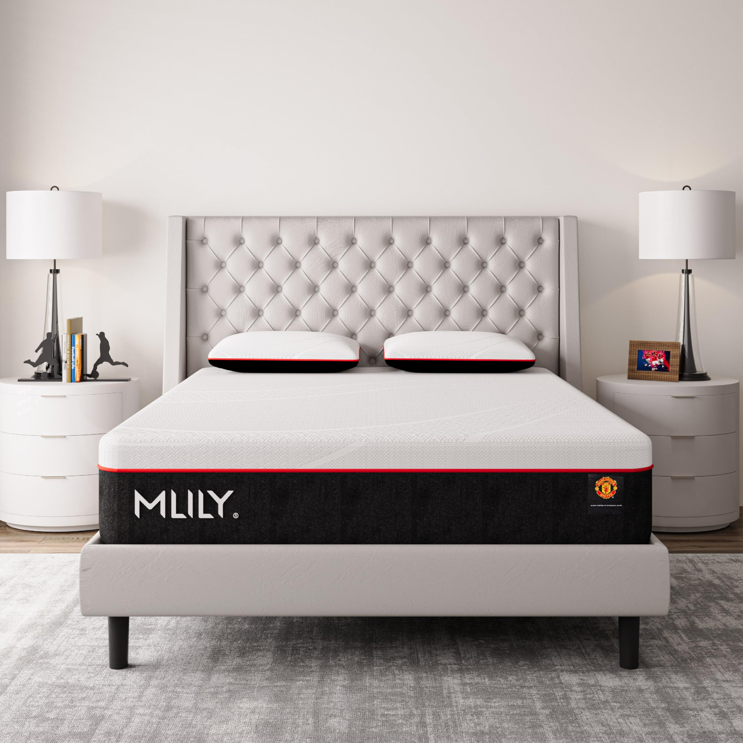 MLILY Queen Mattress Bed, Manchester United 10 Inch Memory Foam Mattress, Cool Sleep & Pressure R... | Amazon (US)