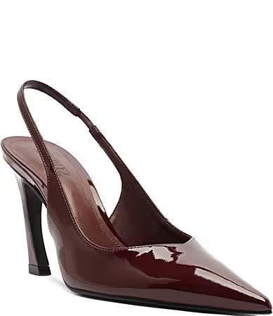 Schutz Lexi Patent Leather Slingback High Heel Pointed Toe Pumps - 9 | Dillard's