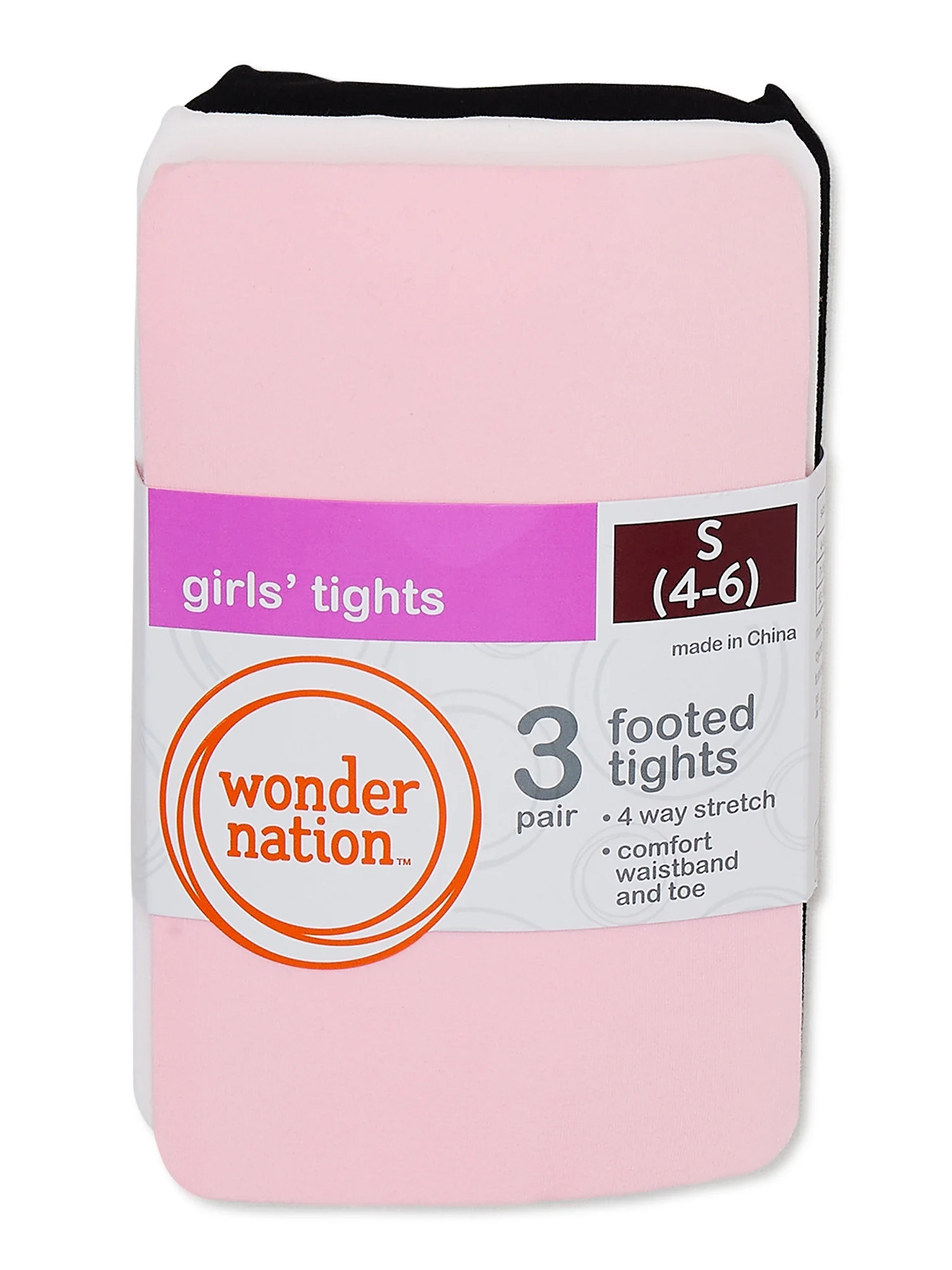 Wonder Nation Girls' Opaque Tights, 3 Pack, Sizes 4-16 | Walmart (US)